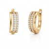 0.22 CT Triple Layer Round Cut Diamond Hoop Earring