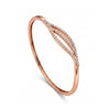 0.30 CT Leaf Design Bangle with Round Cut Diamonds
