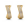 0.42 CT Round Cut Diamond Crossover Hoop Earring