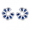 0.94 CT Oval Blue Sapphire Diamond Wrap Earring