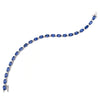 0.97 CT Oval Sapphire Bracelet with Round Diamonds