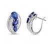 1.35 CT Pear Blue Sapphire Diamond Stud Earring