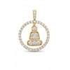 1.50 CT Round Cut Diamond Circle Pendant