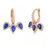 2.67 CT Trio Sapphire Pear Cut Diamond Hoop Earring