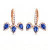 2.67 CT Trio Sapphire Pear Cut Diamond Hoop Earring