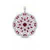 4.19 CT Ruby and Diamond Cluster Pendant