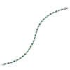 3.25 CT Emerald Round Cut and Round Diamond Bracelet