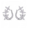 1.32 CT Marquise & Round Cut Floral Diamond Earring