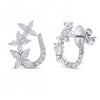 1.32 CT Marquise & Round Cut Floral Diamond Earring