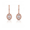 0.40 CT Baguette & Round Cut Leverback Diamond Drop Earring