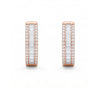 1.37 CT Baguette & Round Cut Diamond Half Hoop Earring