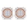 2.52 CT Multi Layer Circle Cluster Diamond Earring