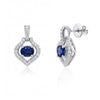 1.04 CT Central Sapphire Oval Cut Diamond Drop Earring
