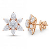 5.50 CT Pear and Round Cluster Lab Diamond Earrings