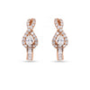 0.79 CT Multi Shape Diamond Swirl Drop Earrings