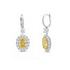 14.18 CT Oval Halo Drop Lab Diamond Earrings