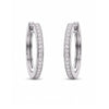 0.19 CT Round Cut Pavé Diamond Hoop Earrings