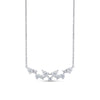 1.10 CT Pear & Round Lab Diamond Cluster Chain Pendant