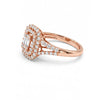 0.82 CT Baguette & Round Cut Multi Halo Diamond Ring