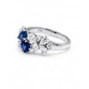 2.07 CT Sapphire Pear and Oval Cut Floral Diamond Ring