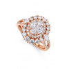 1.47 CT Multi Shape Double Halo Cluster Diamond Ring