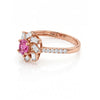 0.94 CT Ruby Oval Cut Diamond Cluster Ring
