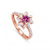 0.94 CT Ruby Oval Cut Diamond Cluster Ring