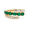 1.54 CT Emerald Oval Cut Diamond Bypass Ring